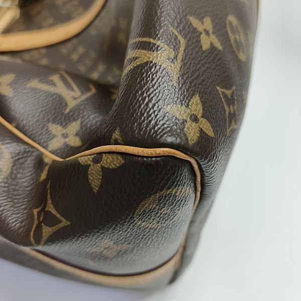 KEEPALL 45 Monogram Coated Canvas Brown