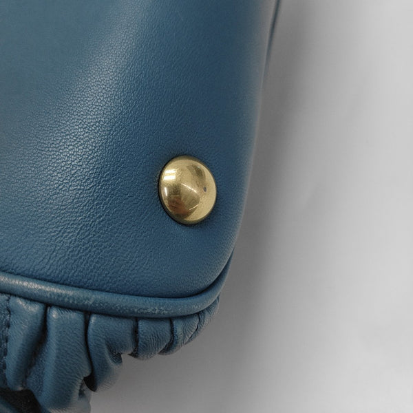 Quilted Lambskin Tote Bag Blue