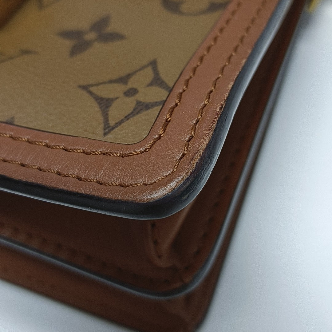 DAUPHINE Mini Monogram Coated Canvas Brown