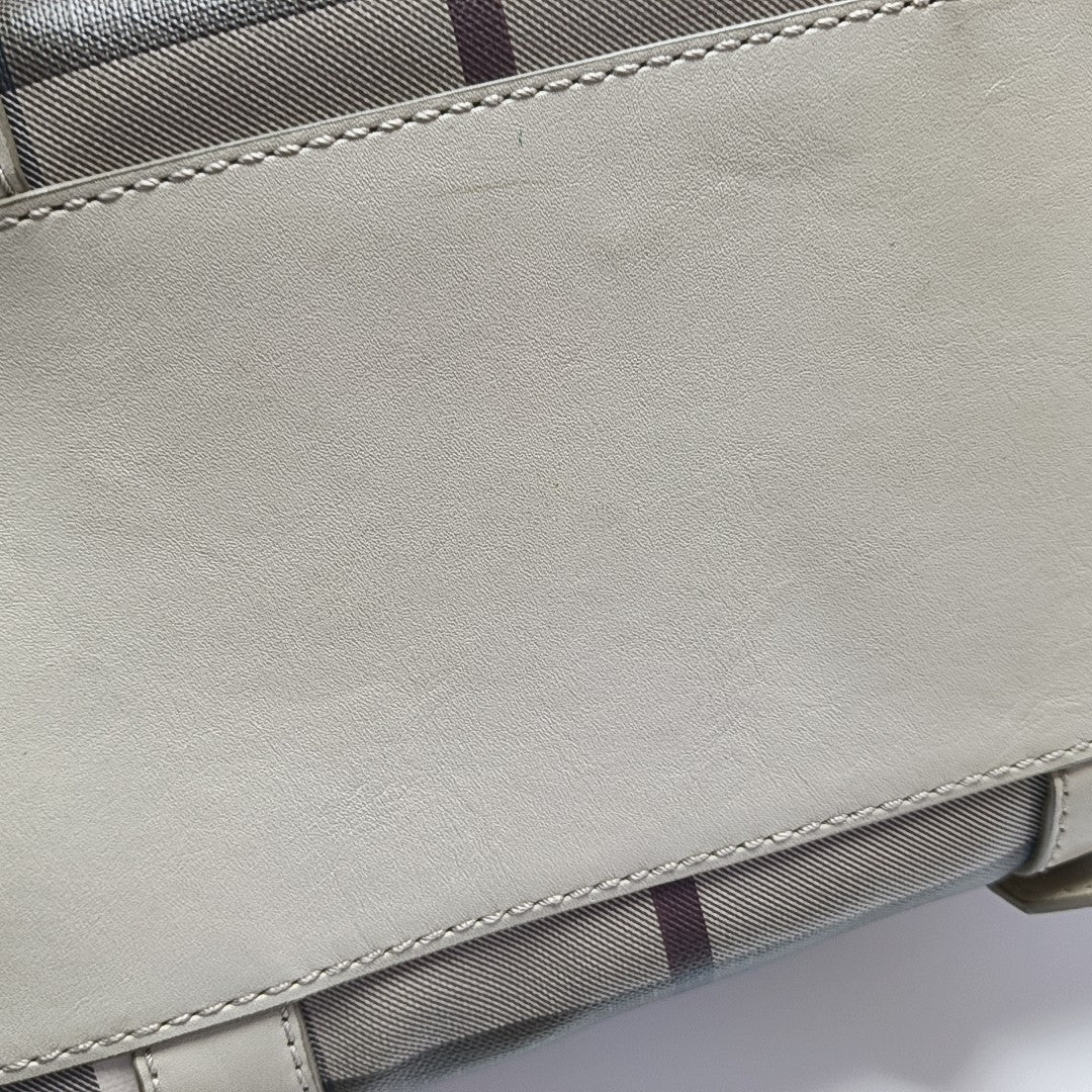 Coated Canvas Shoulder Bag Gray