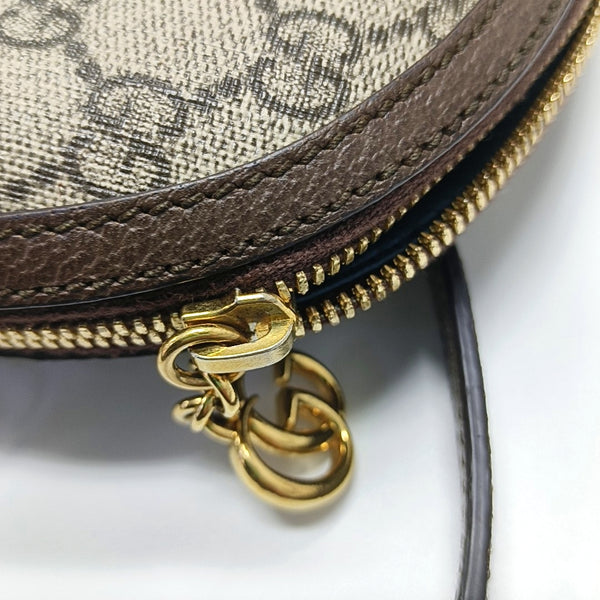 Ophidia Small Monogram Coated Canvas Beige