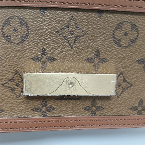 DAUPHINE EAST WEST Mini Monogram Coated Canvas Brown