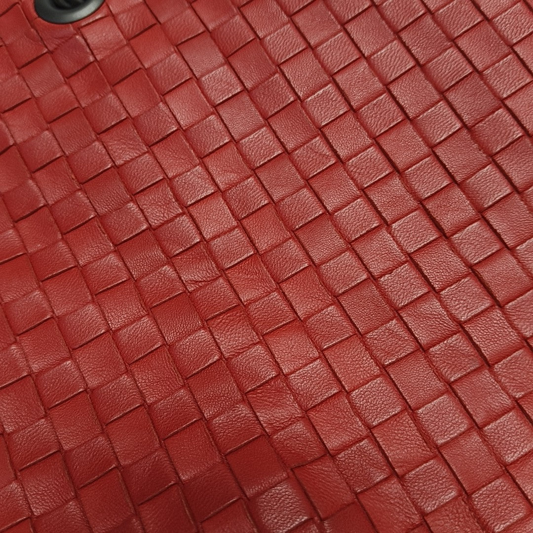 Calfskin Top Handle Bag Red