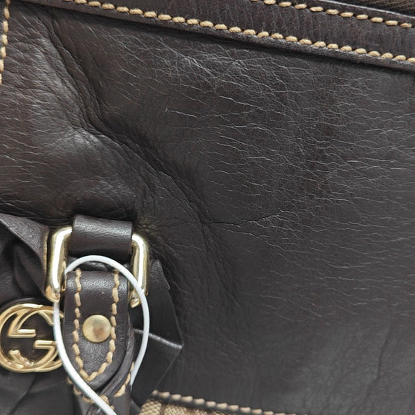 Monogram Canvas Top Handle Bag Brown