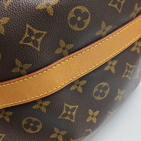 KEEPALL 50 Monogram Coated Canvas Brown