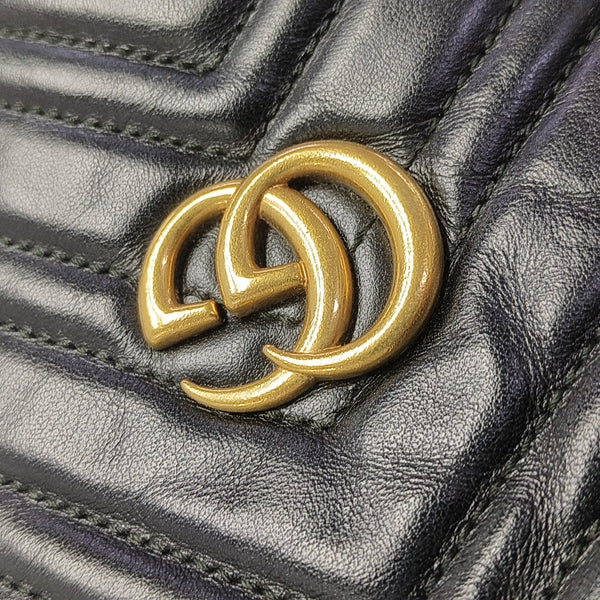 GG Marmont Mini Quilted Calfskin Black
