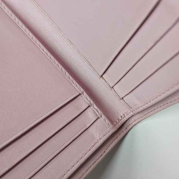 Lady Dior Cannage Patent Leather Pink Wallet