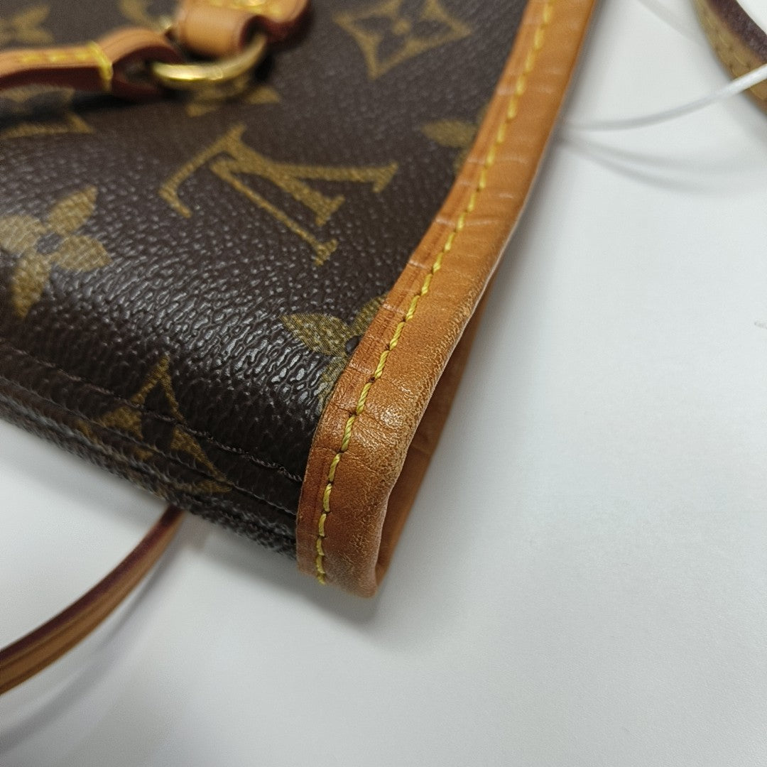 NEVERFULL MM Monogram Coated Canvas Brown