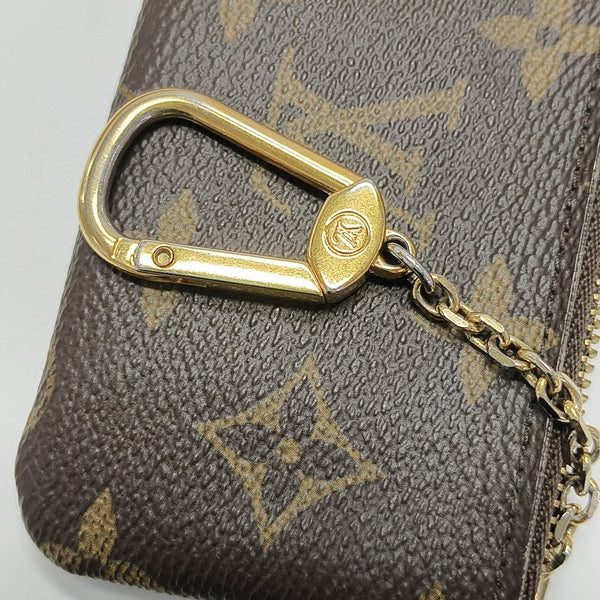 Monogram Coated Canvas Key Pouch Brown