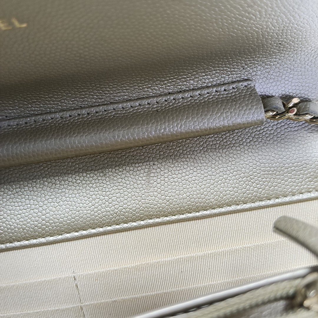 WOC Quilted Calfskin Beige