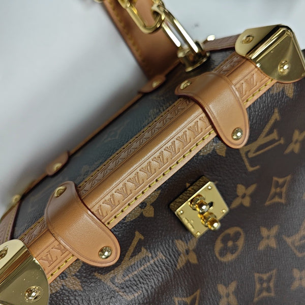 SIDE TRUNK MM Monogram Coated Canvas Brown