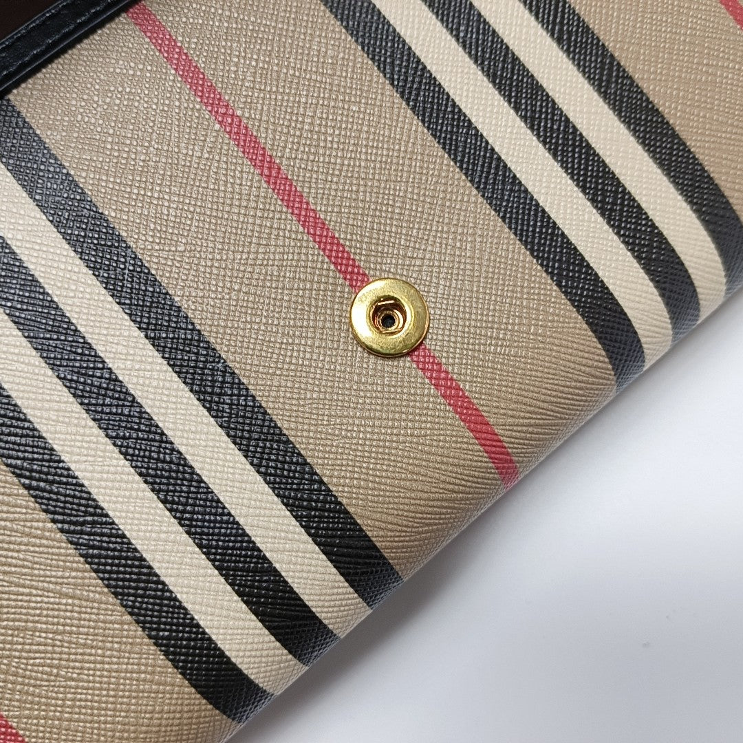 Coated Canvas Shoulder Bag Brown