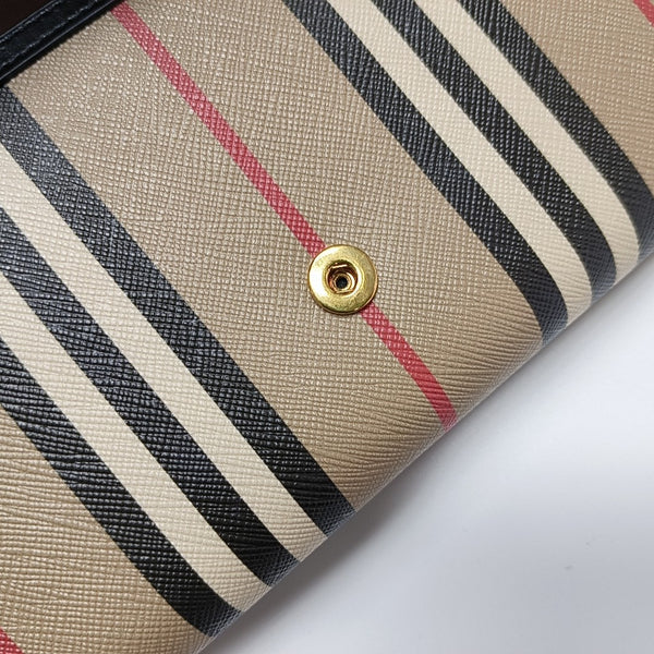 Coated Canvas Shoulder Bag Brown