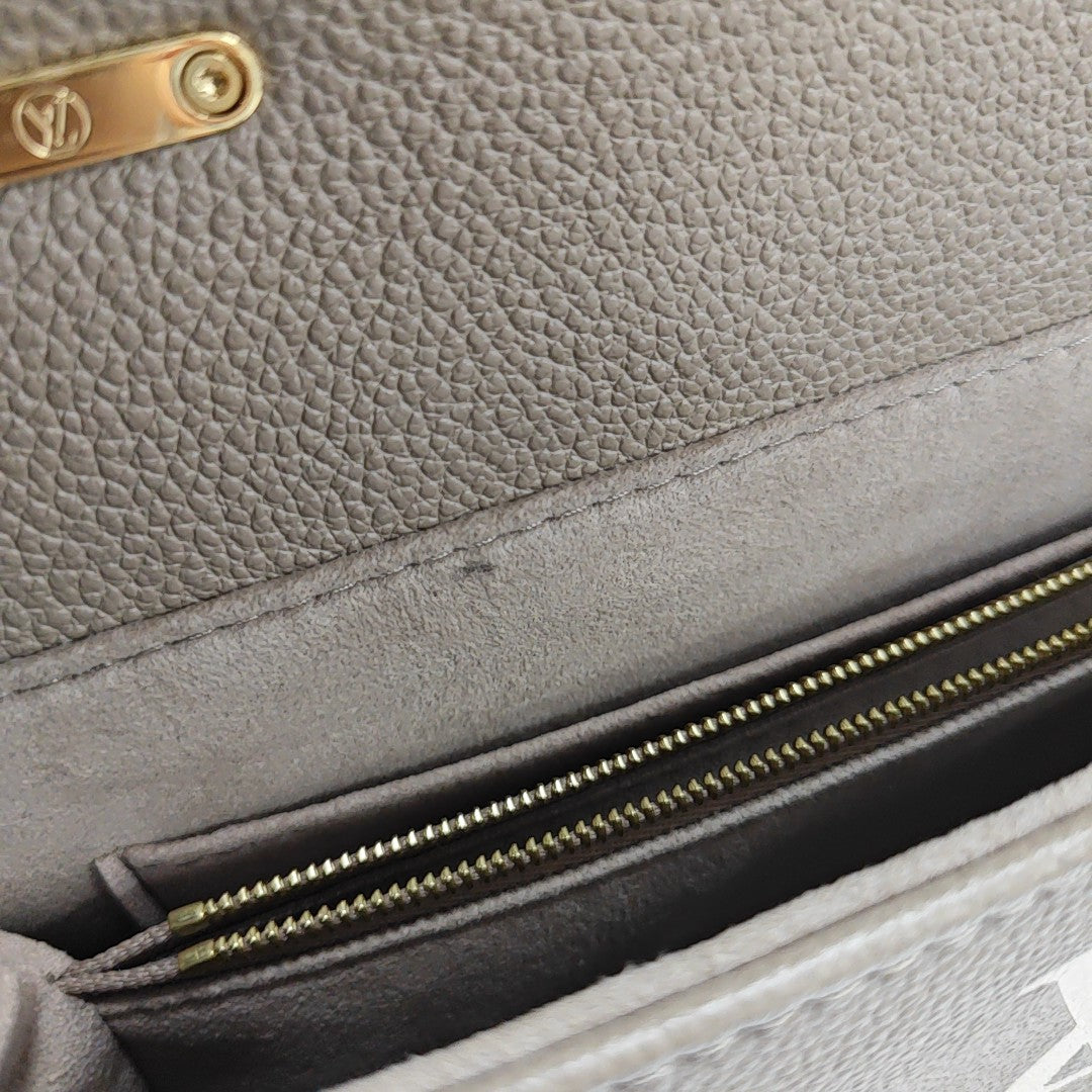 MADELEINE Monogram Calfskin Gray