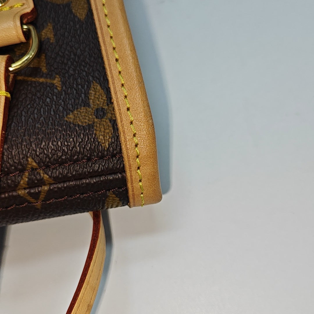 NEVERFULL PM Monogram Coated Canvas Brown