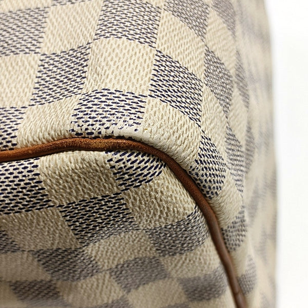 SPEEDY 30 Damier Azur Coated Canvas White
