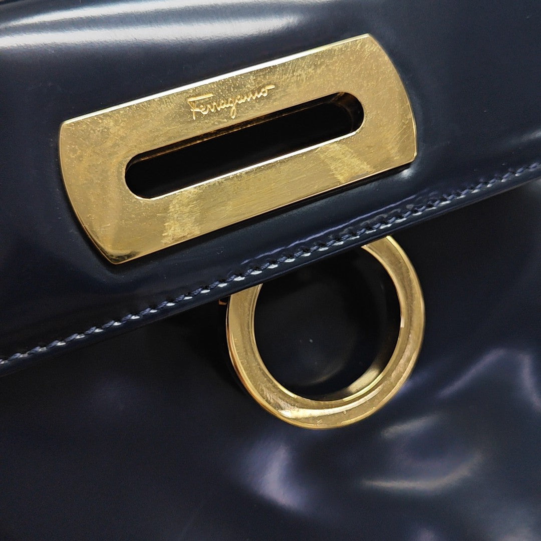 Kelly Patent Leather Blue