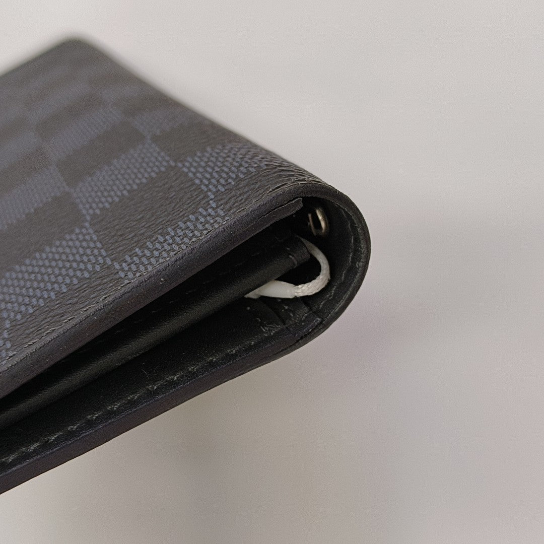 BRAZZA Damier Graphite Coated Canvas Gray Wallet