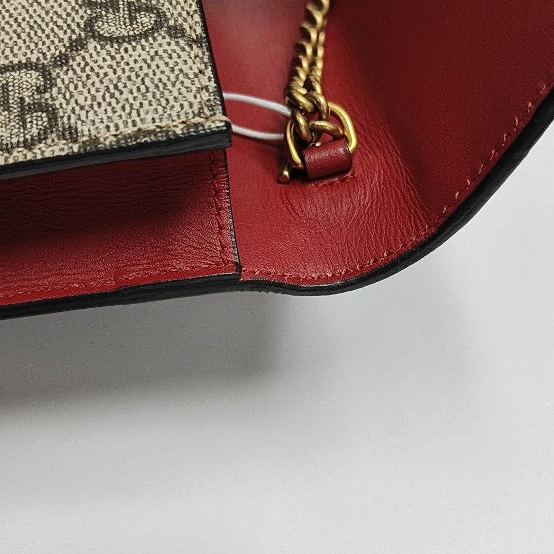 GG Supreme Mini Monogram Coated Canvas Beige