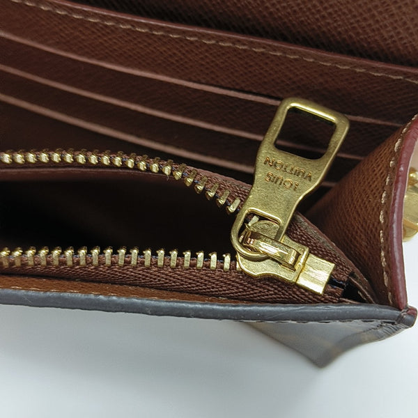 S LOCK Monogram Coated Canvas Brown