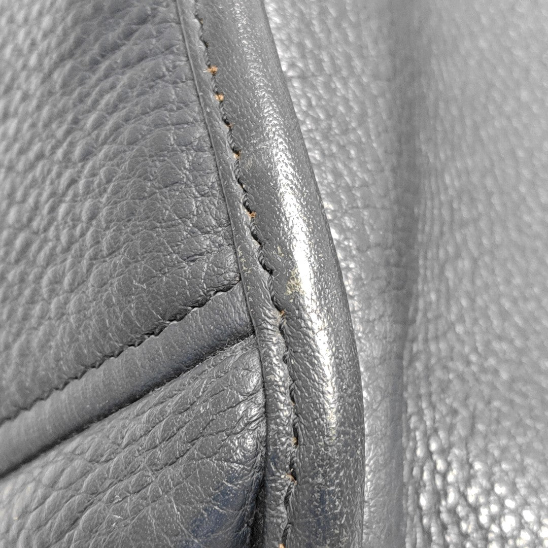 Leather Shoulder Bag Blue