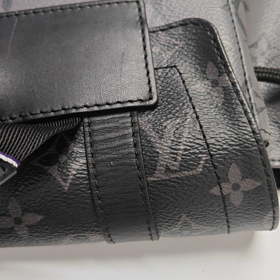 CHRISTOPHER Monogram Coated Canvas Gray