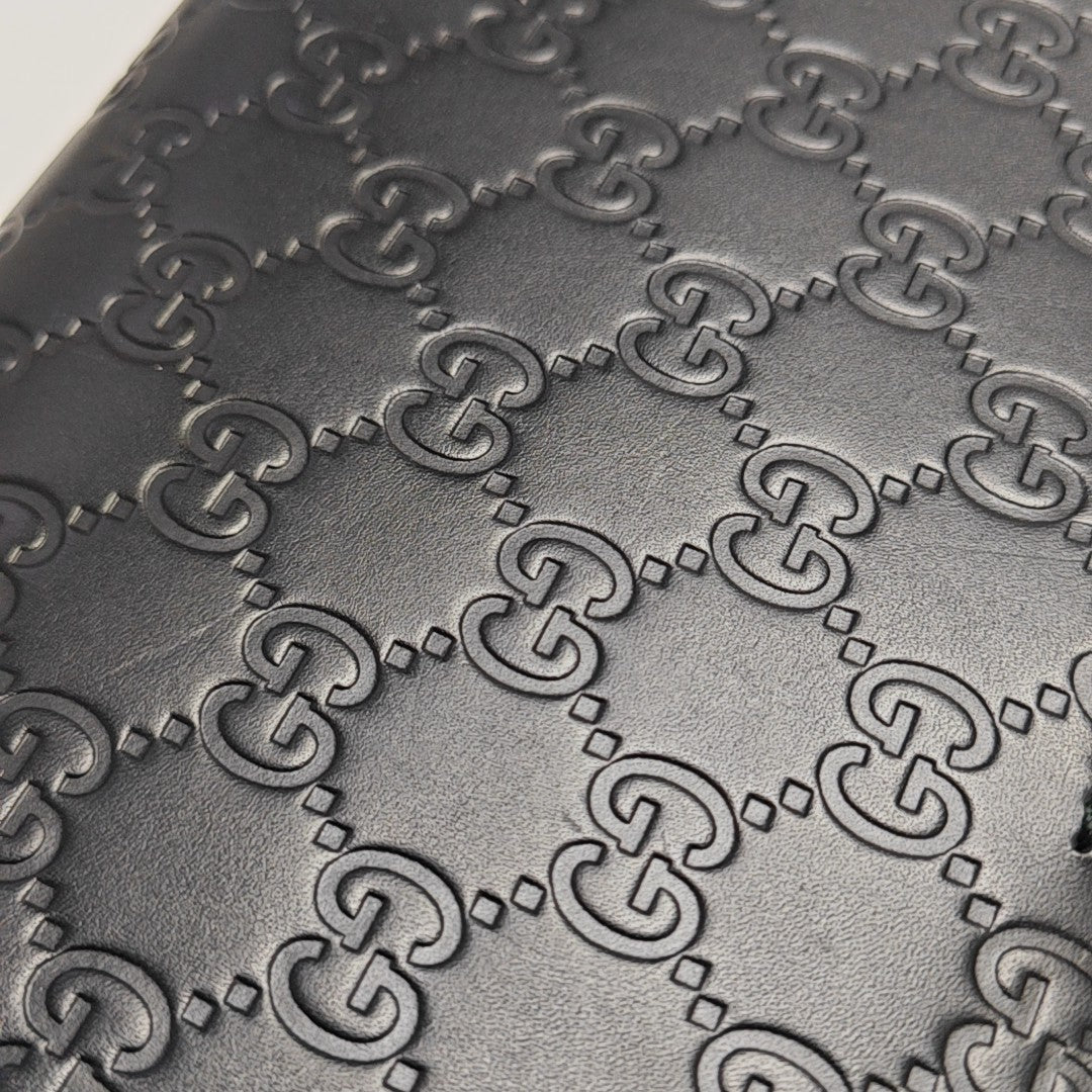 Monogram Calfskin Shoulder Bag Black