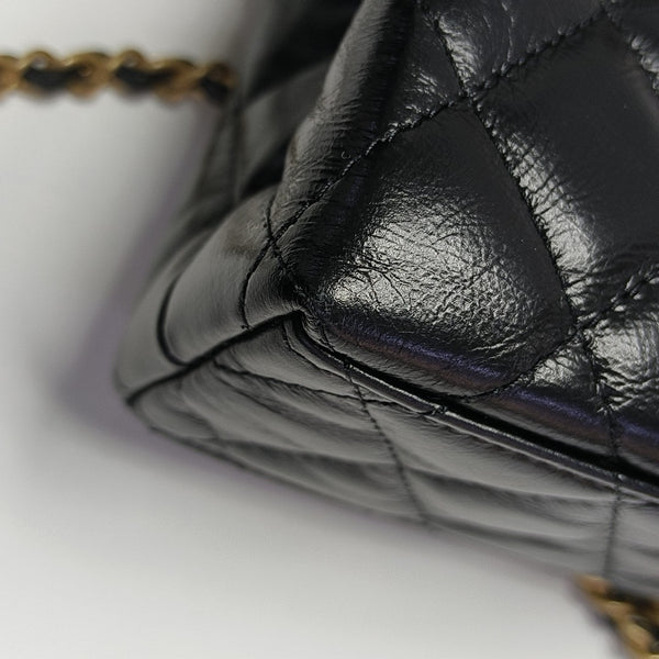 KELLY Mini Quilted Calfskin Black