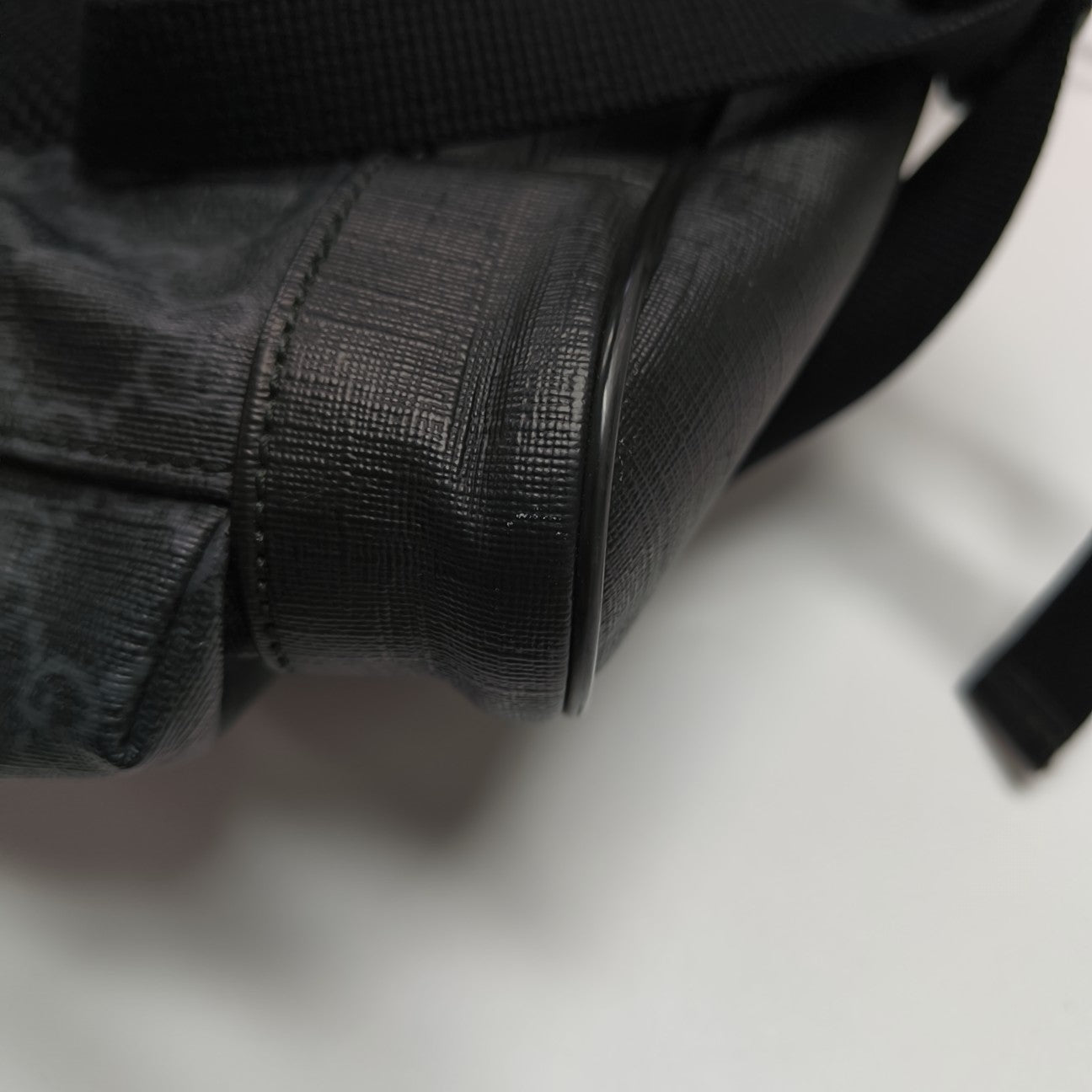 GG Supreme Monogram Coated Canvas Black