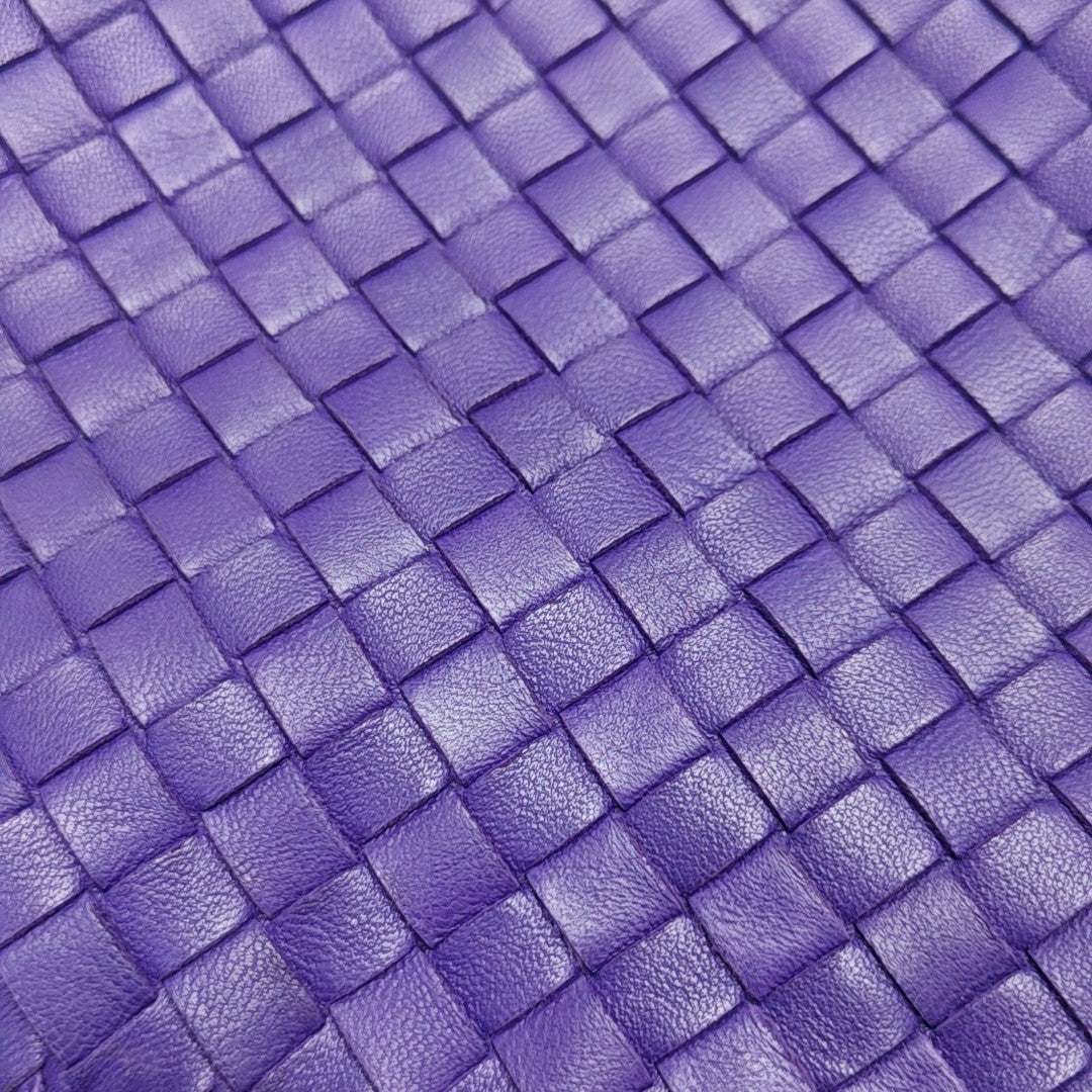 Calfskin Top Handle Bag Purple
