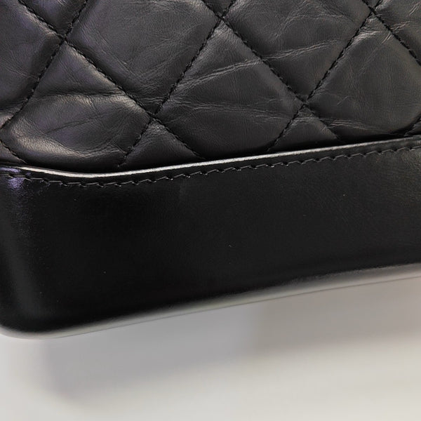 GABRIELLE Small Quilted Calfskin Black
