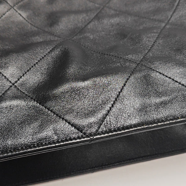 Quilted Lambskin Shoulder Bag Black