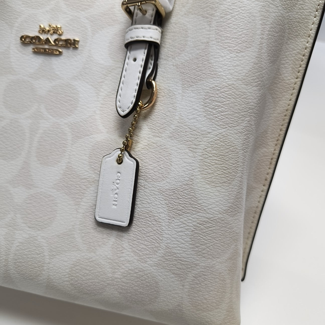 MOLLIE 25 Monogram Coated Canvas White