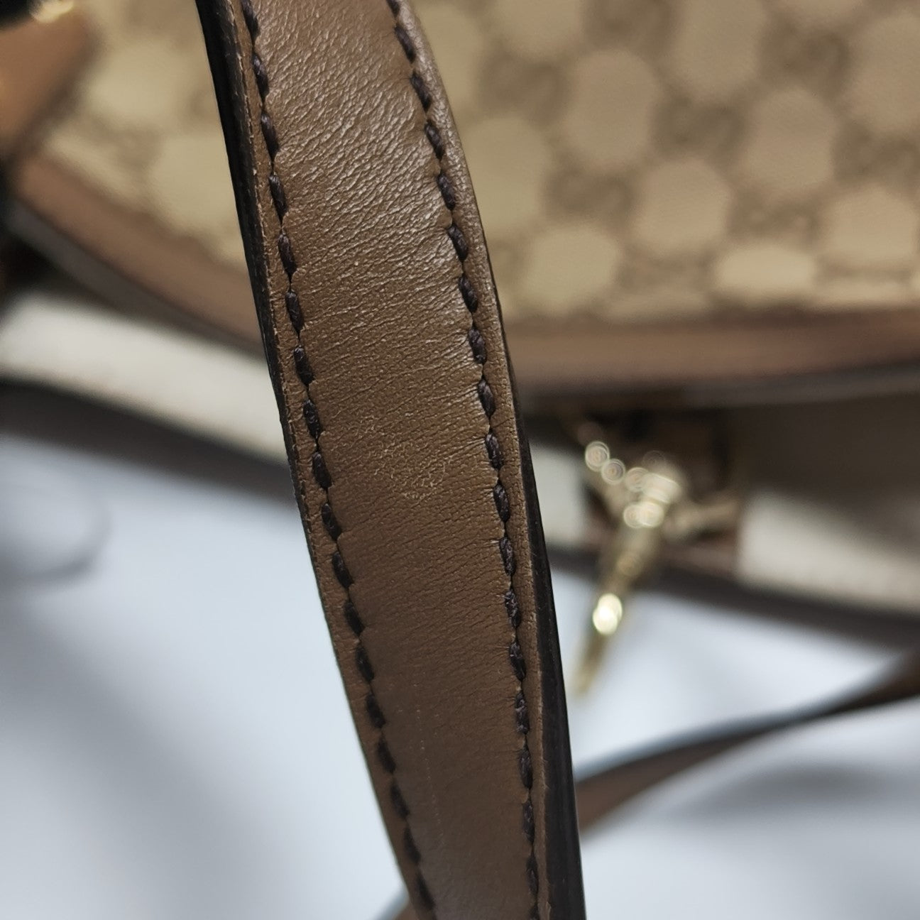 Monogram Canvas Tote Bag Brown