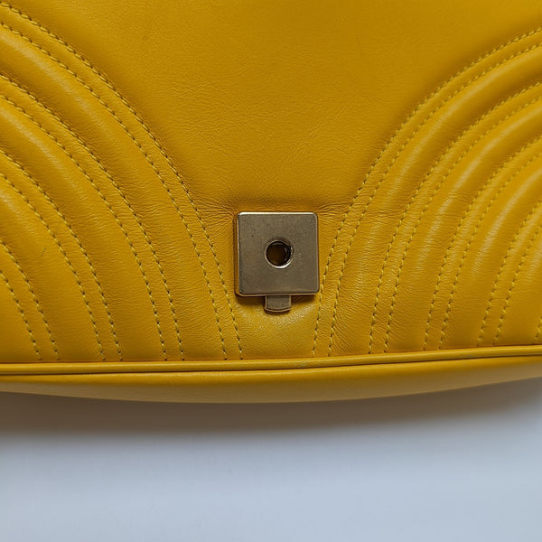 GG Marmont Medium Quilted Calfskin Yellow