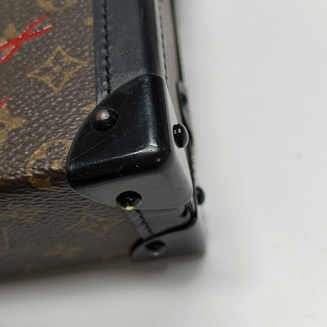 PETITE MALLE Monogram Coated Canvas Brown