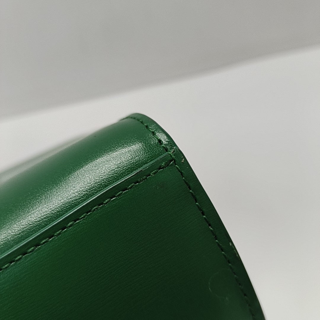 The Clip Calfskin Green