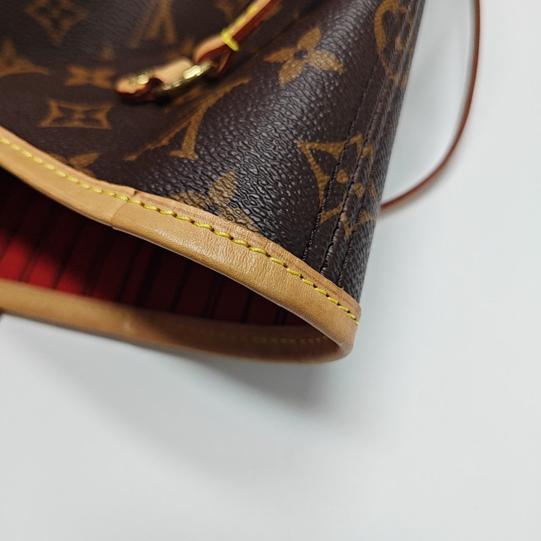 NEVERFULL MM Monogram Coated Canvas Brown