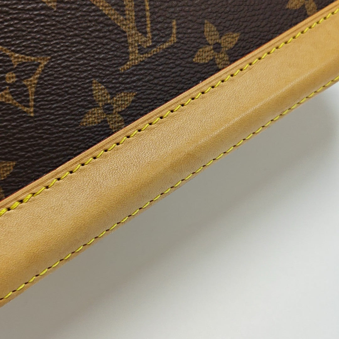 ALMA BB Monogram Coated Canvas Brown