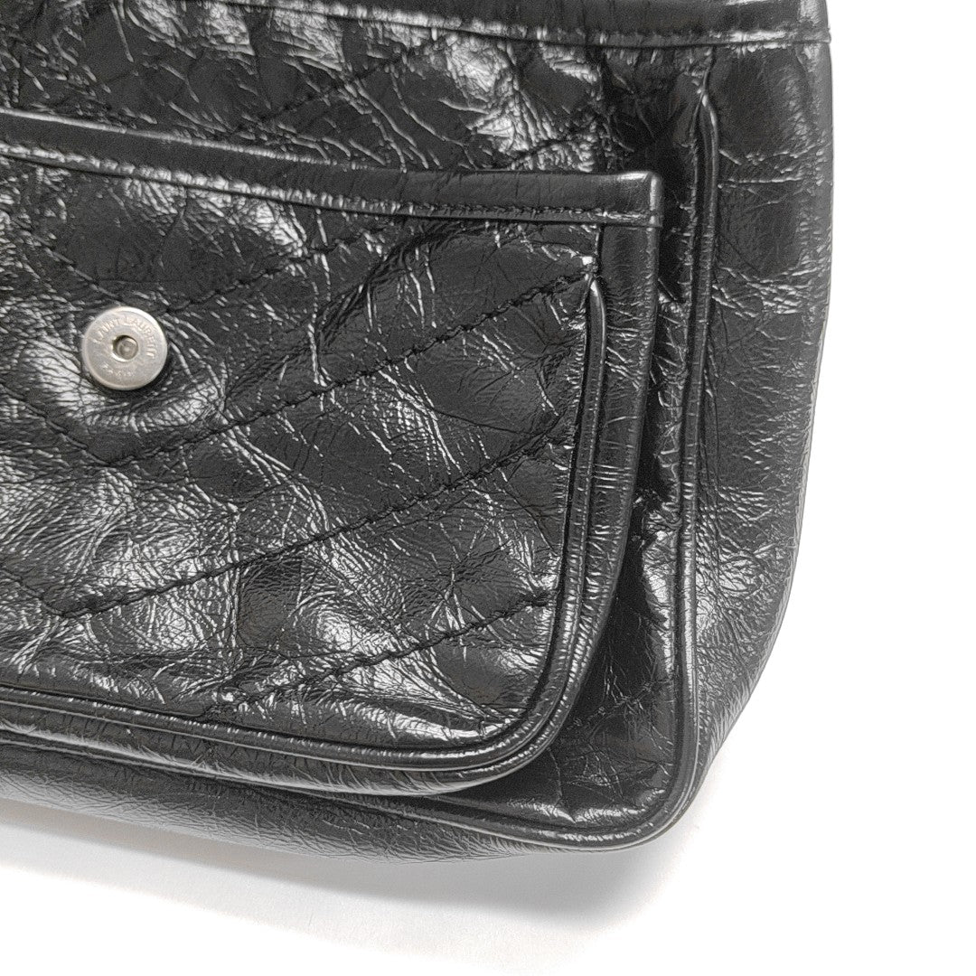 NIKI Small Chevron Calfskin Black