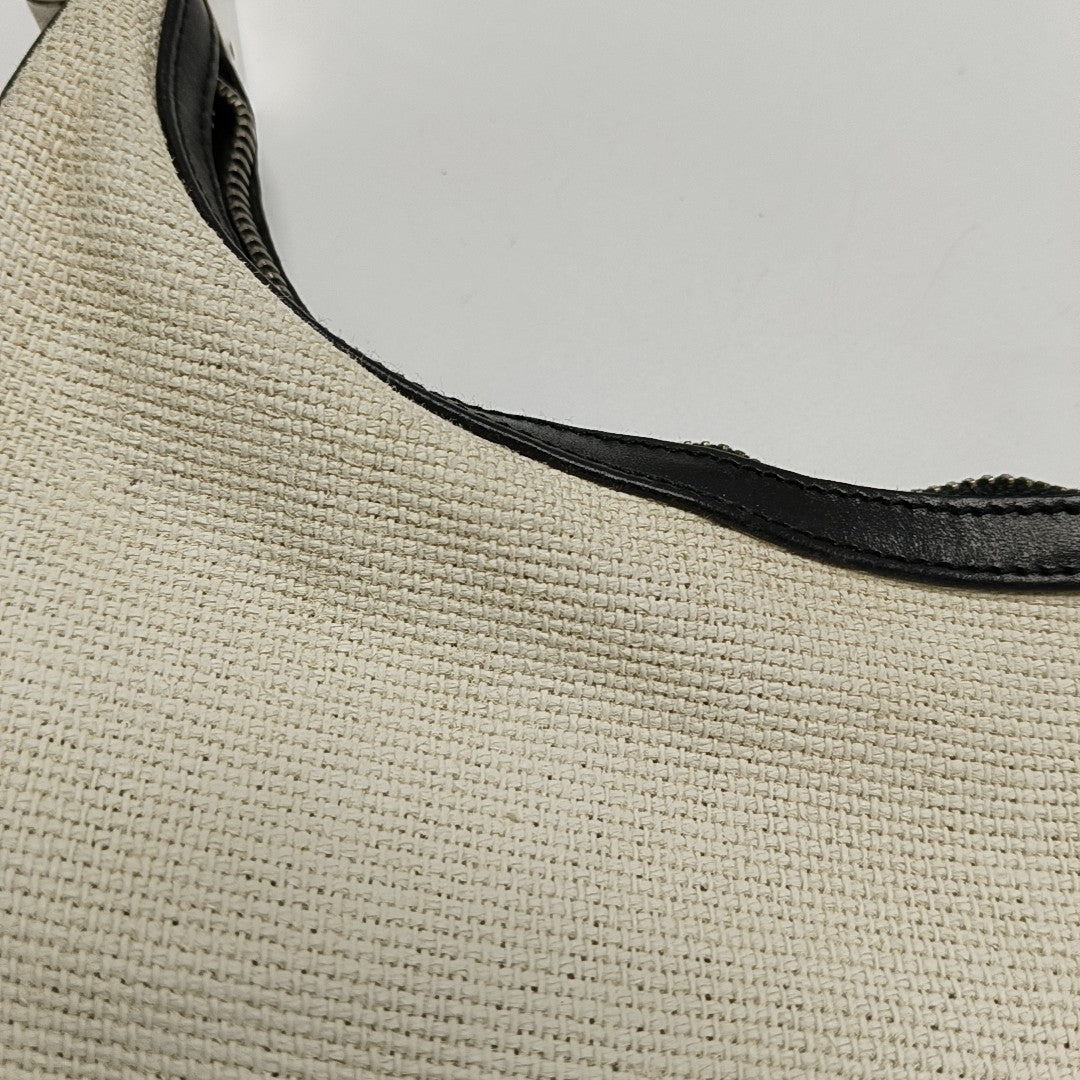 Fabric Top Handle Bag White