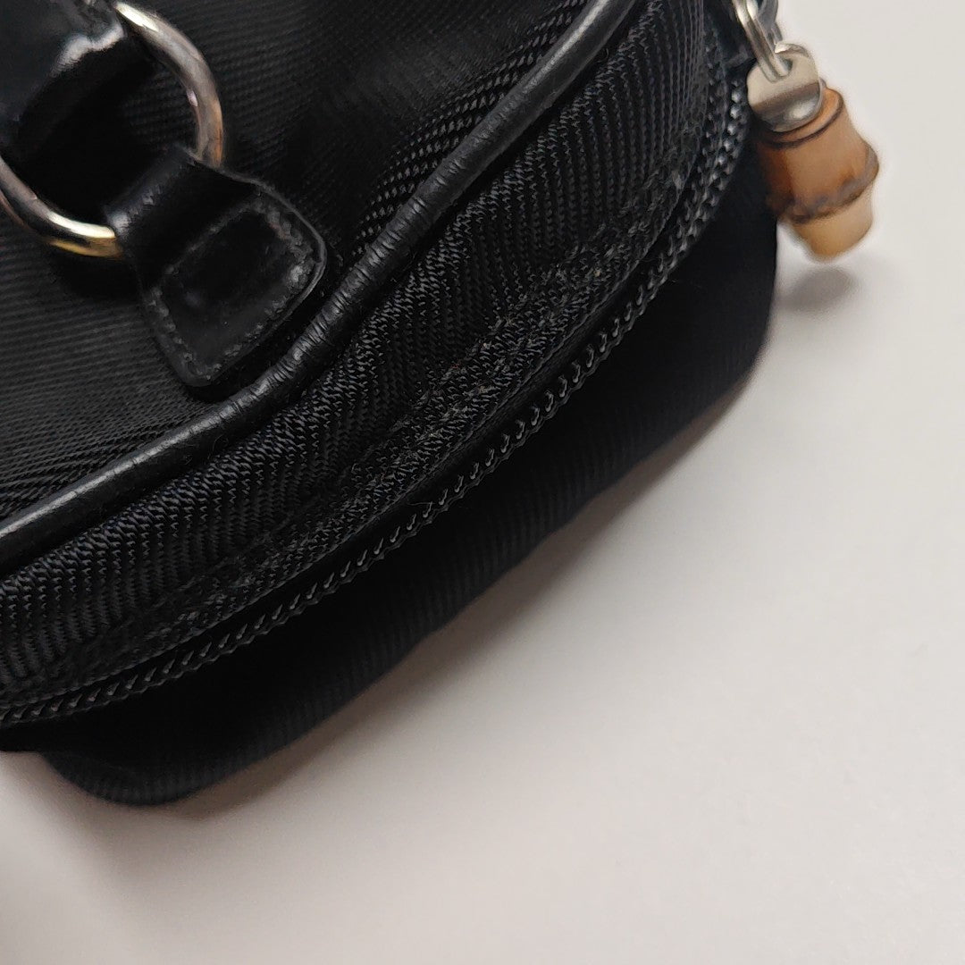 Canvas Top Handle Bag Black