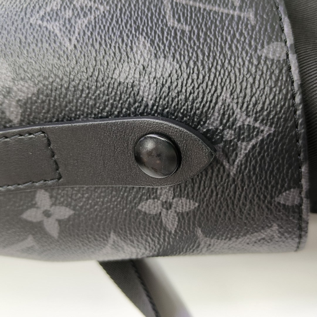 CHRISTOPHER PM Monogram Coated Canvas Gray