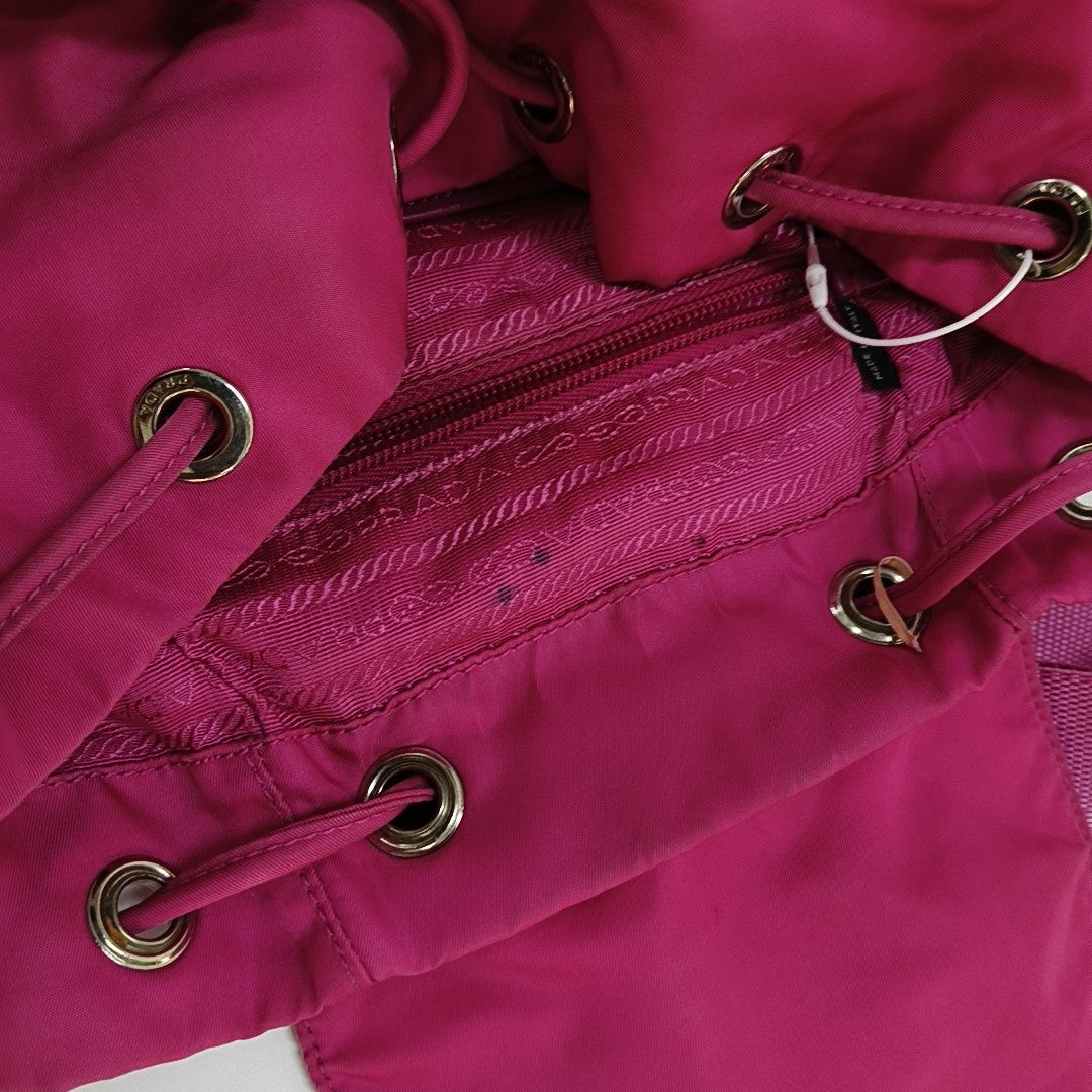 Nylon Backpack Red