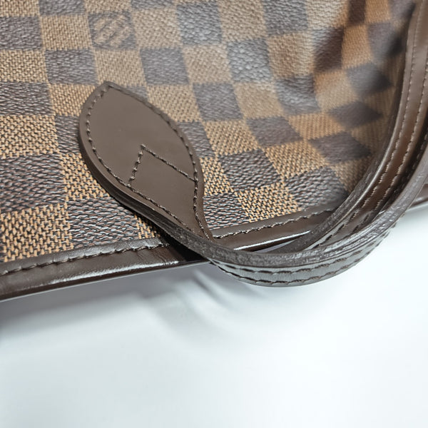 NEVERFULL GM Damier Ebene Coated Canvas Brown