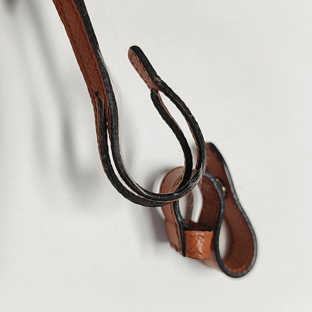 Double Large Saffiano Calfskin Orange