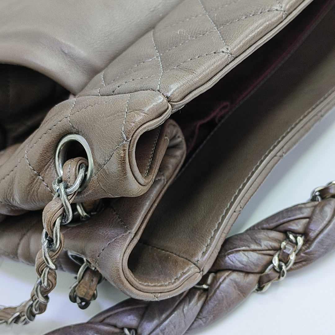 LUXURY LINE Quilted Calfskin Gray