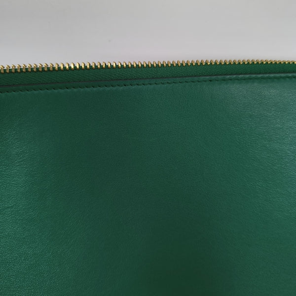 Calfskin Clutch Green
