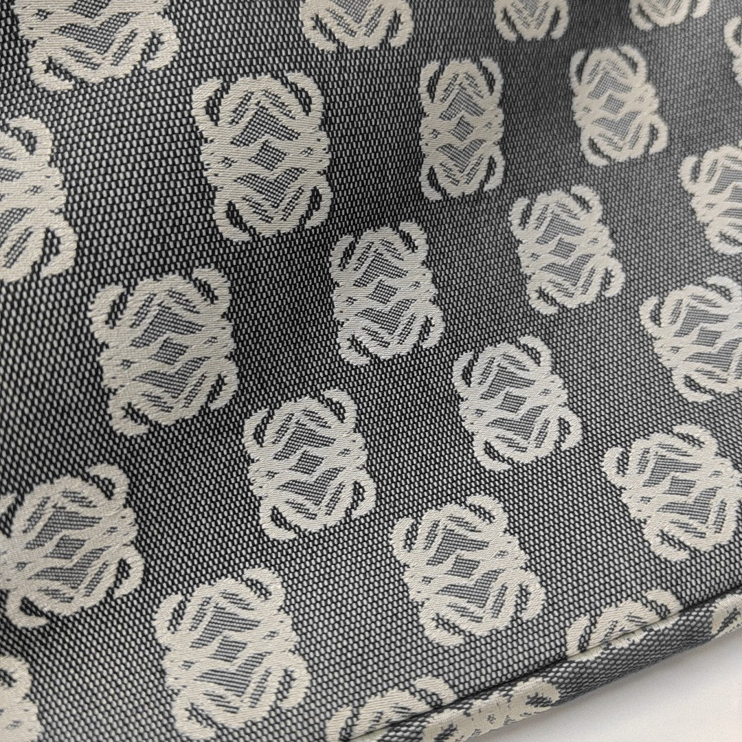 Monogram Canvas Shoulder Bag Gray