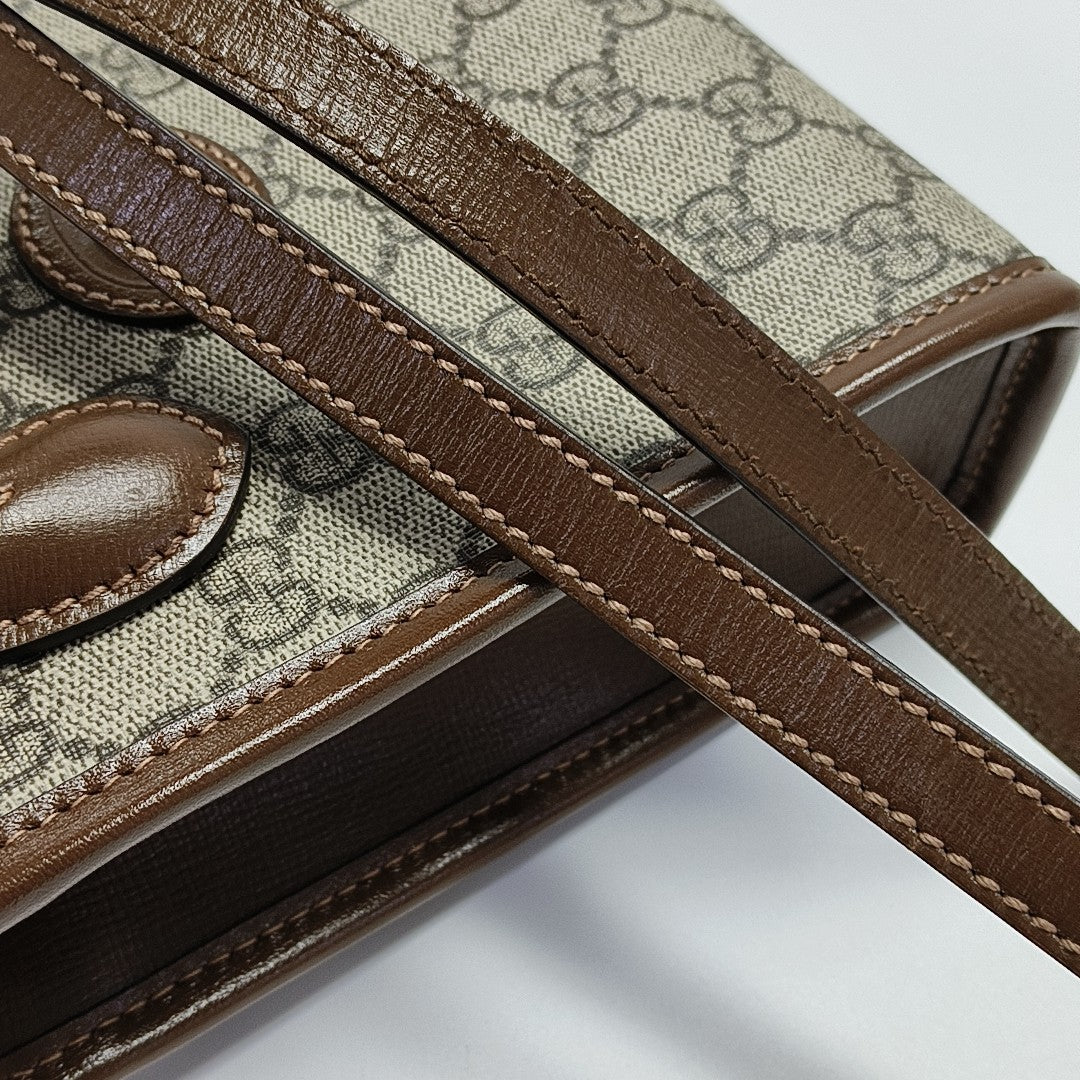 Retro Mini Monogram Coated Canvas Beige